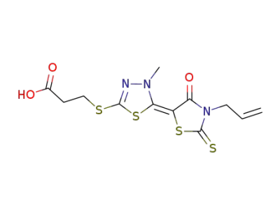 3-{[5-(3-allyl-4-oxo-2-thioxothiazolidin-5-ylidene)-4,5-dihydro-4-methyl-1,3,4-thiadiazol-2-yl]thio}propionic acid