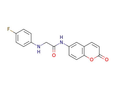 N-(4-fluorophenyl)-2-[(2-oxo-2H-chromen-6-yl)amino]acetamide